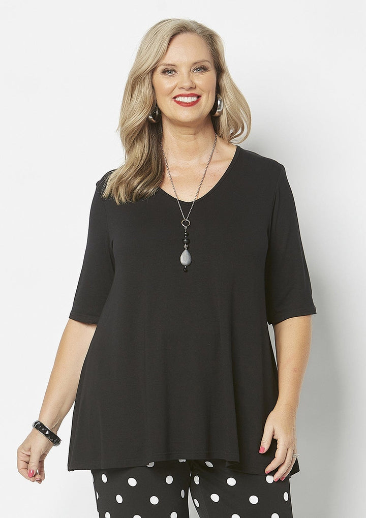 Basic Black Jersey Top