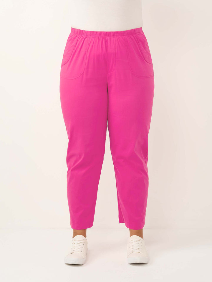 1102 City Cotton Pant - Hot Pink