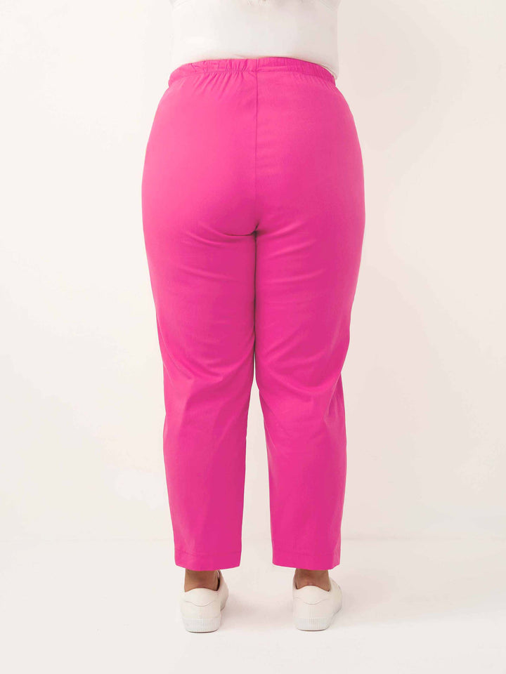 1102 City Cotton Pant - Hot Pink