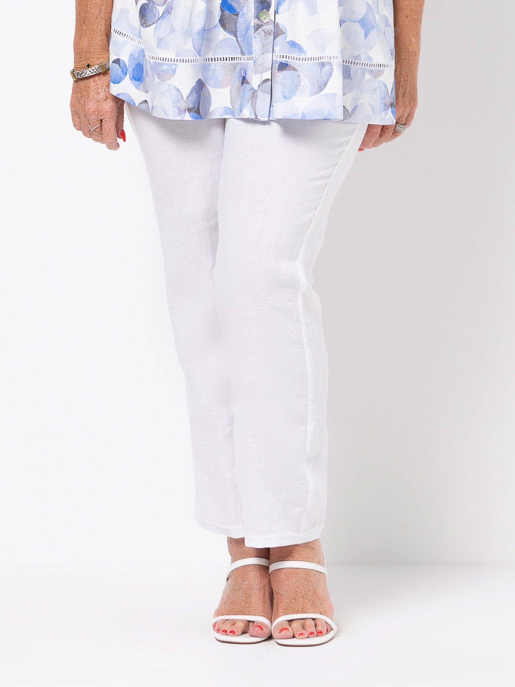 Slim Leg Opaque Linen Pant Swish Fashion
