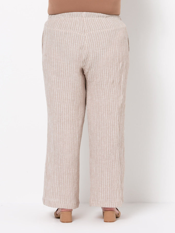 Sandstone Stripe Linen Pant