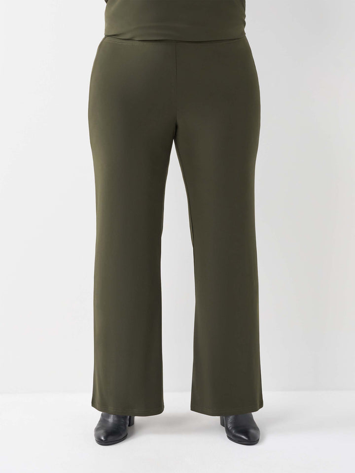 Olive Jersey Palazzo Pant