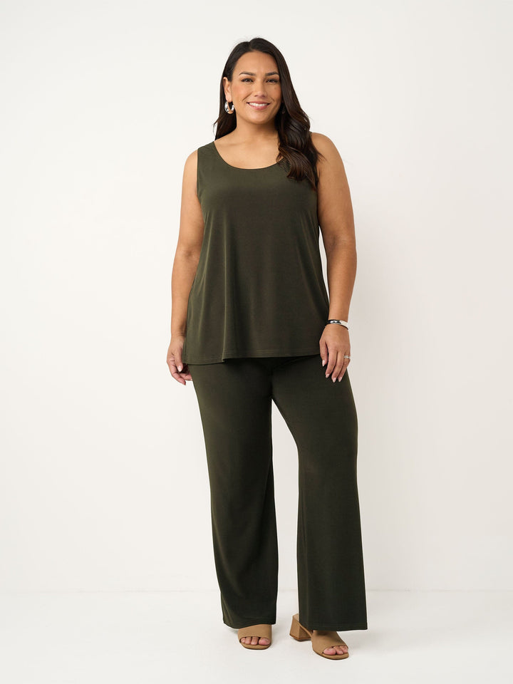 Olive Jersey Regular Cami