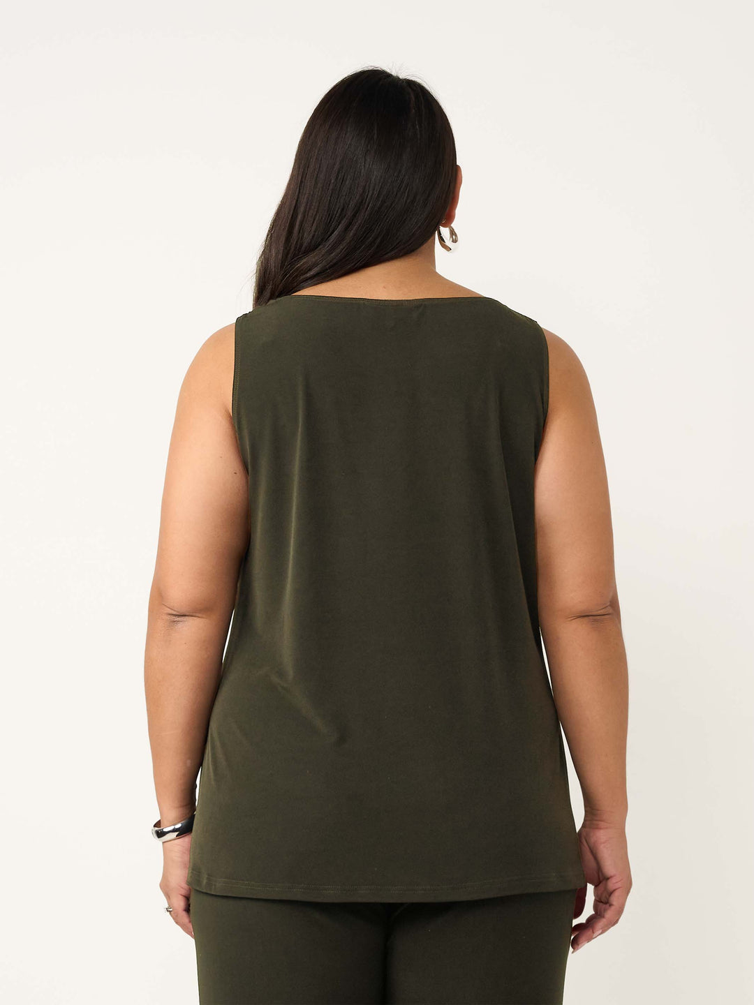 Olive Jersey Regular Cami