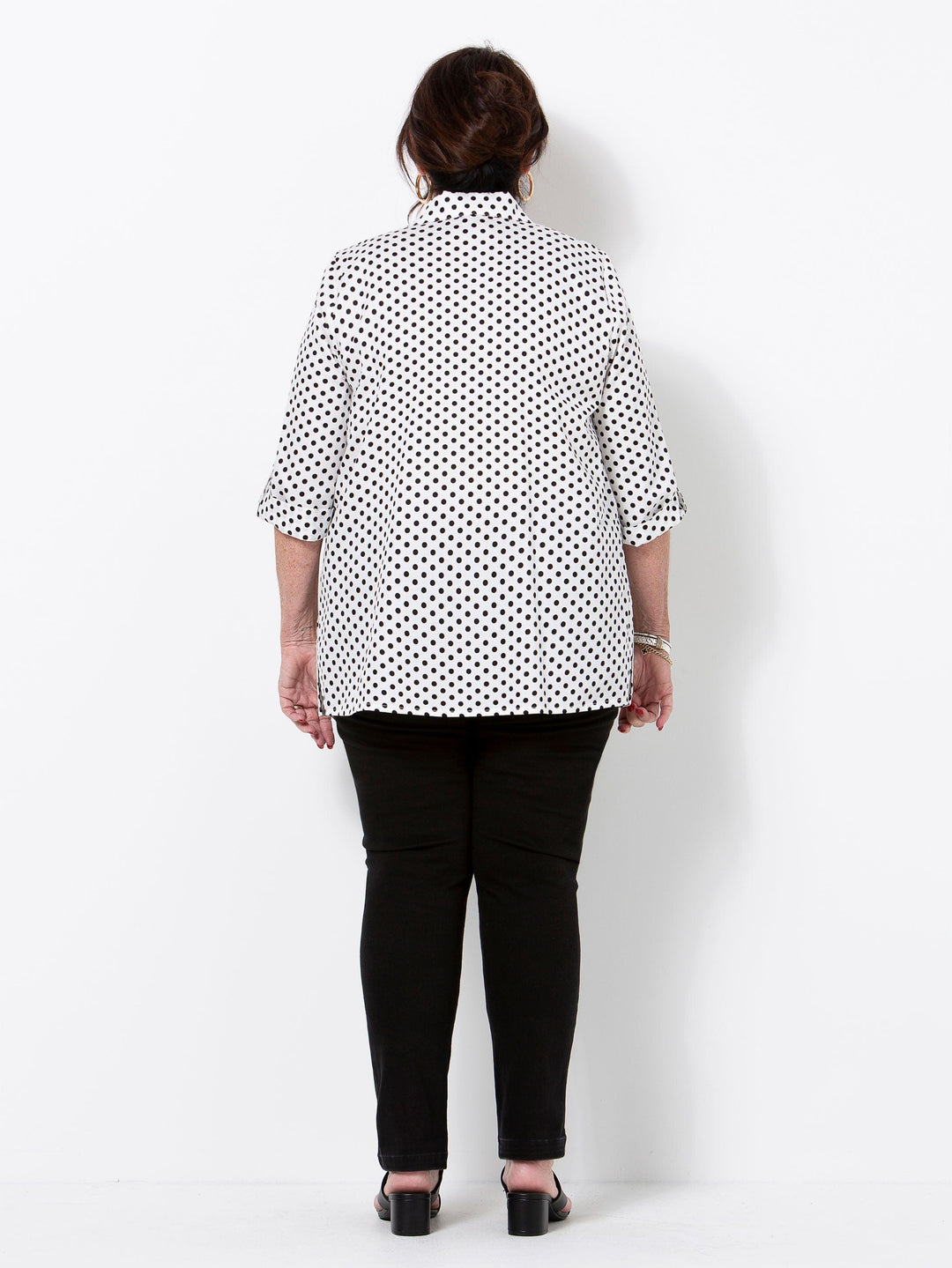 White/Black Pique Spot Shirt