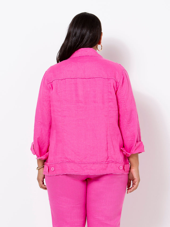 Hot Pink Linen Jacket