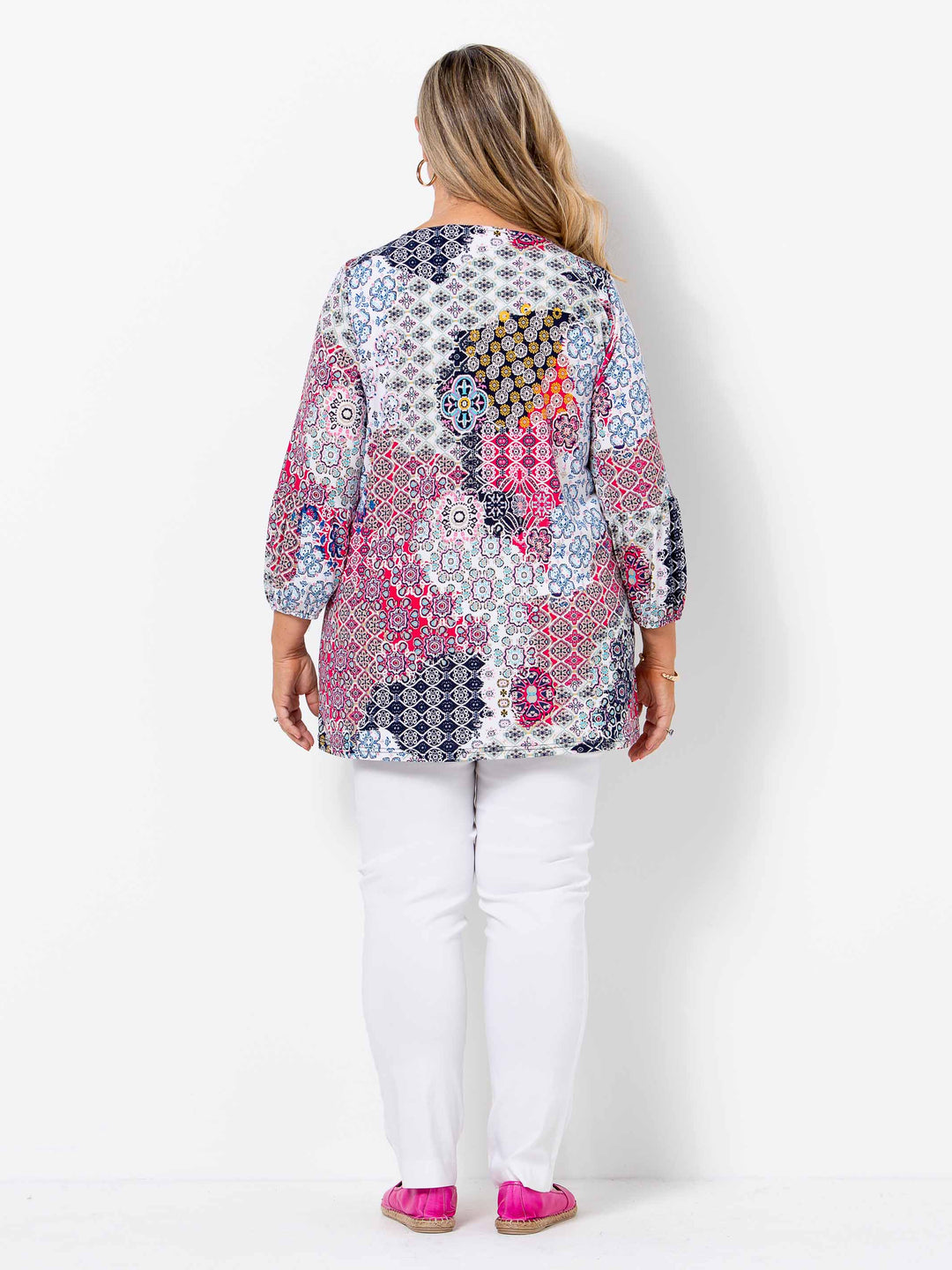 Bright Mosaic Detail Top