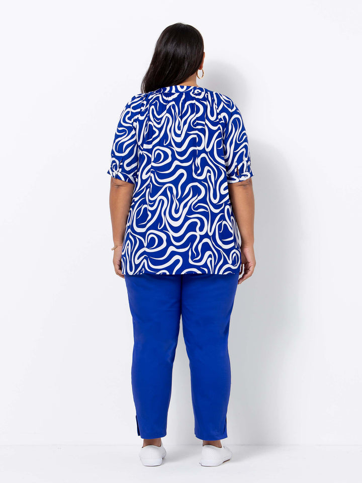 Blue Squiggles Top