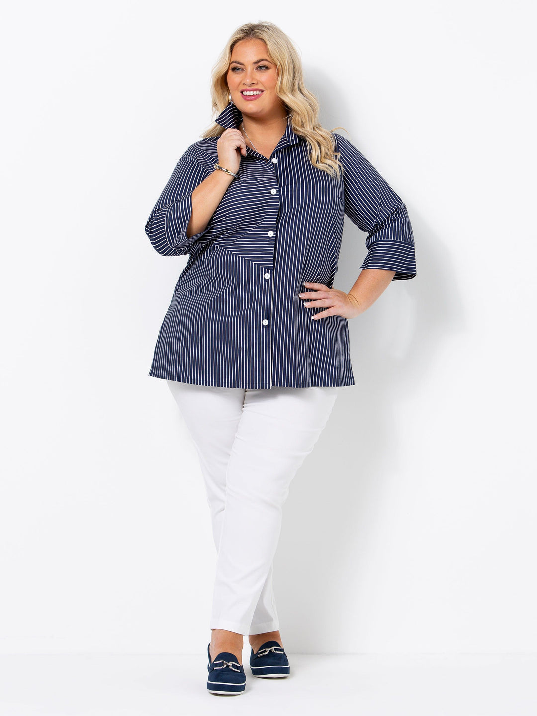 Navy Stripe Shirt