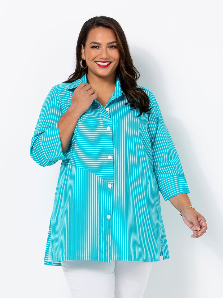 Aqua Stripe Shirt