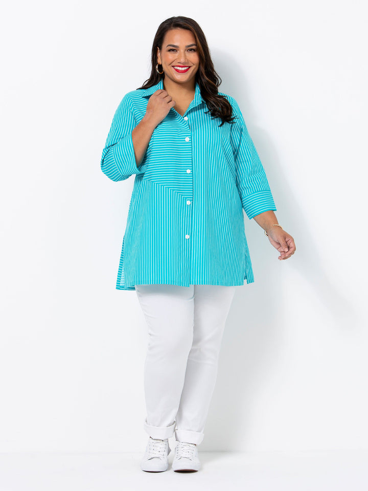 Aqua Stripe Shirt