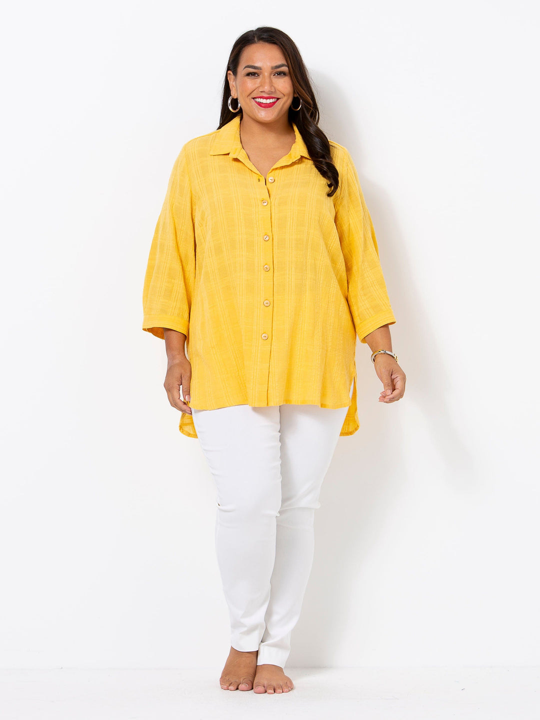 Yellow Textured Shirt