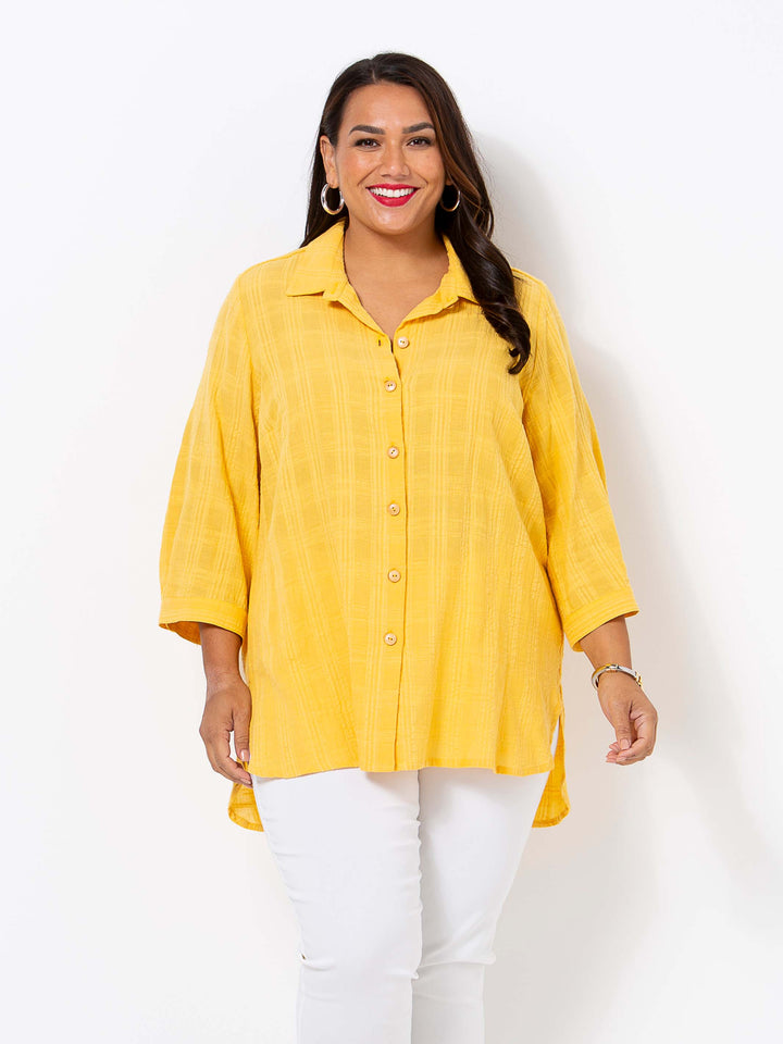 Yellow Textured Shirt