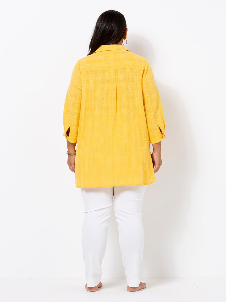 Yellow Textured Shirt