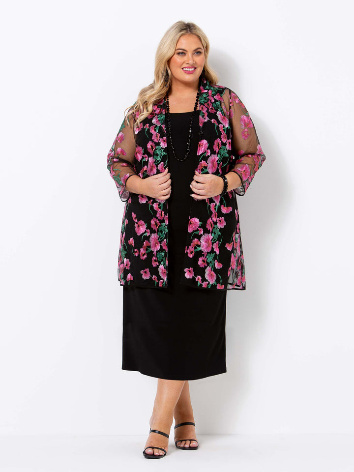 Climbing Camellia Long Jacket