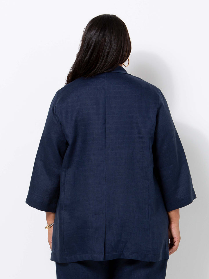 Midnight Linen Jacket