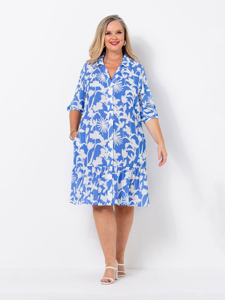 Cornflower Mono Dress