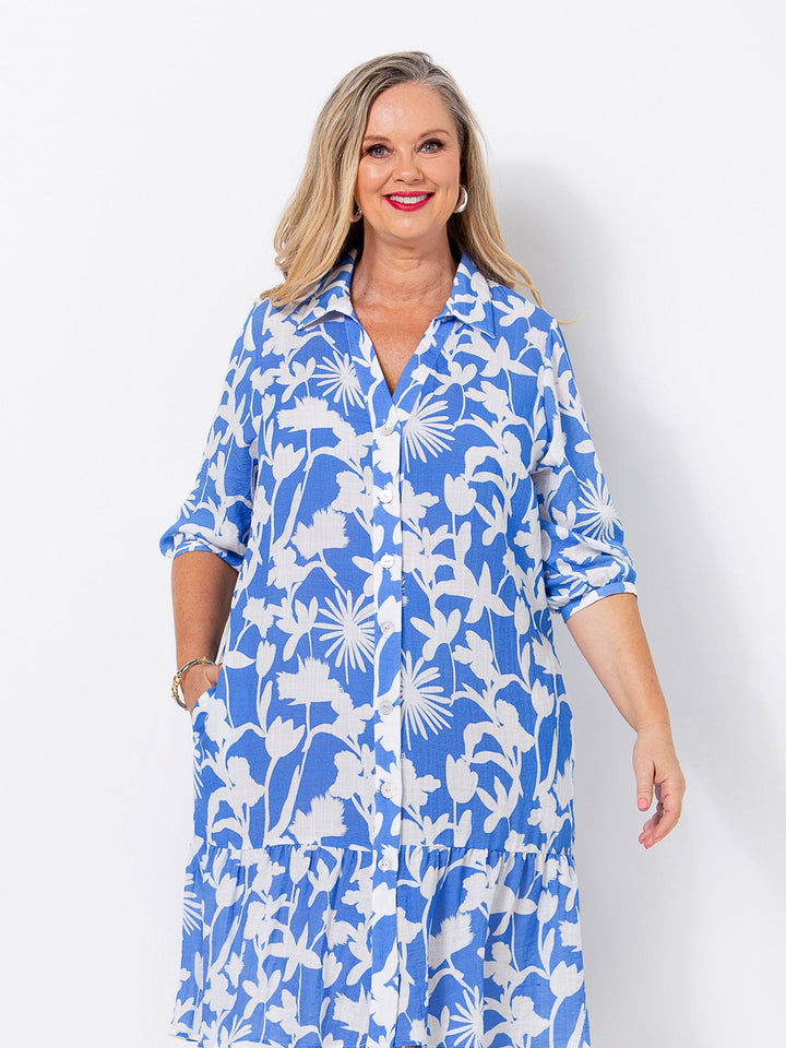 Cornflower Mono Dress