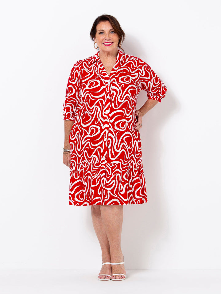 Fire Blaze Squiggles Dress