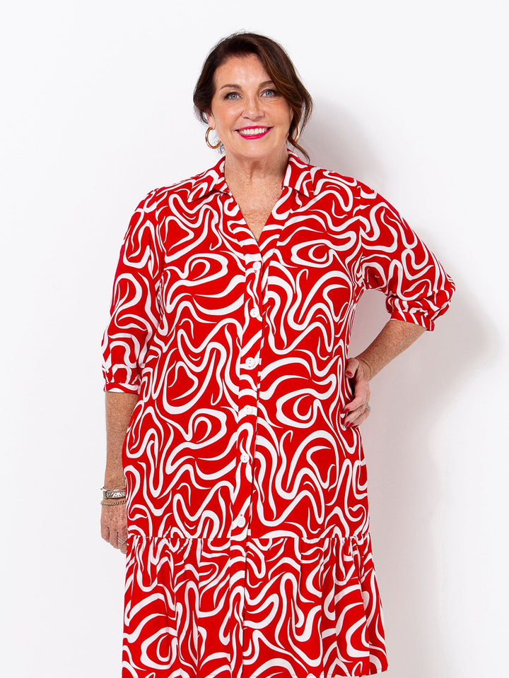 Fire Blaze Squiggles Dress