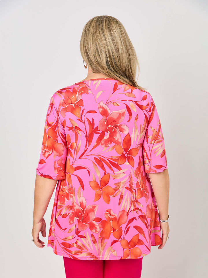 V-Neck Swing Jersey Top - Flossy