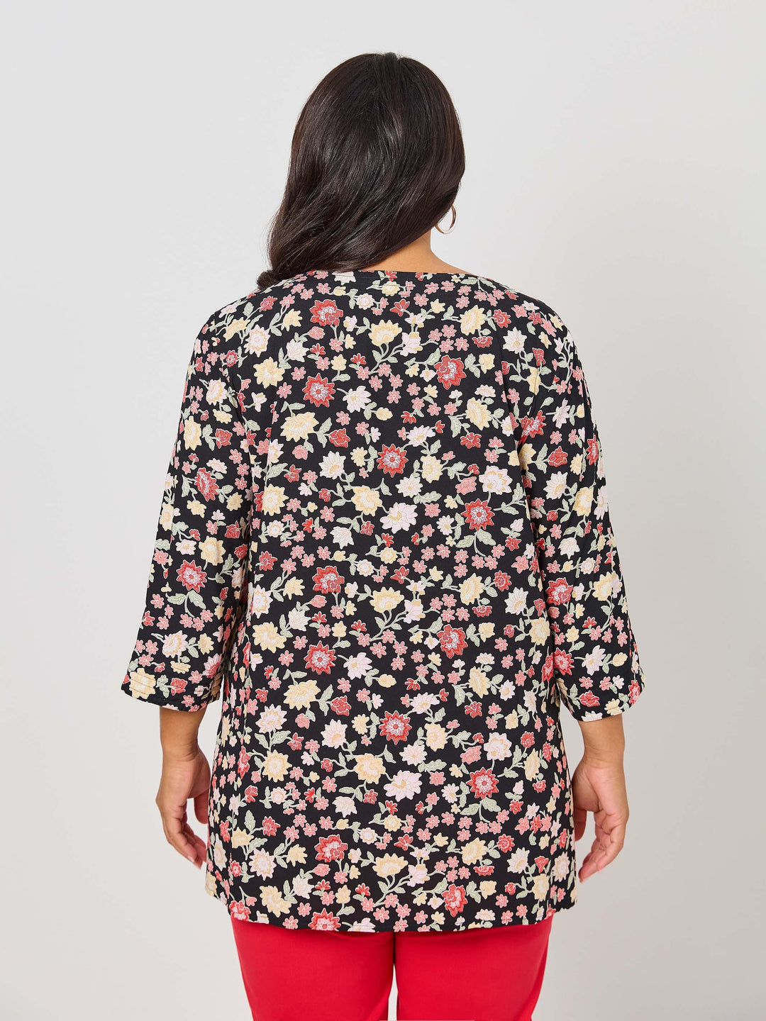 Rayon Print Top - Sacred Flowers