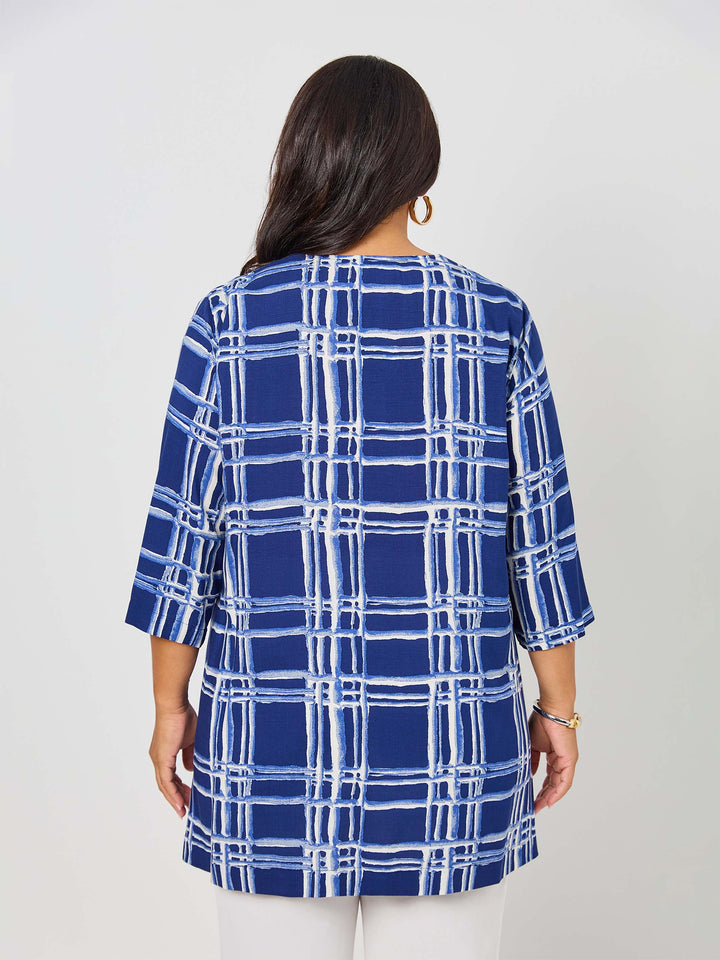 Front Pockets Button Thru Rayon Top - Trax