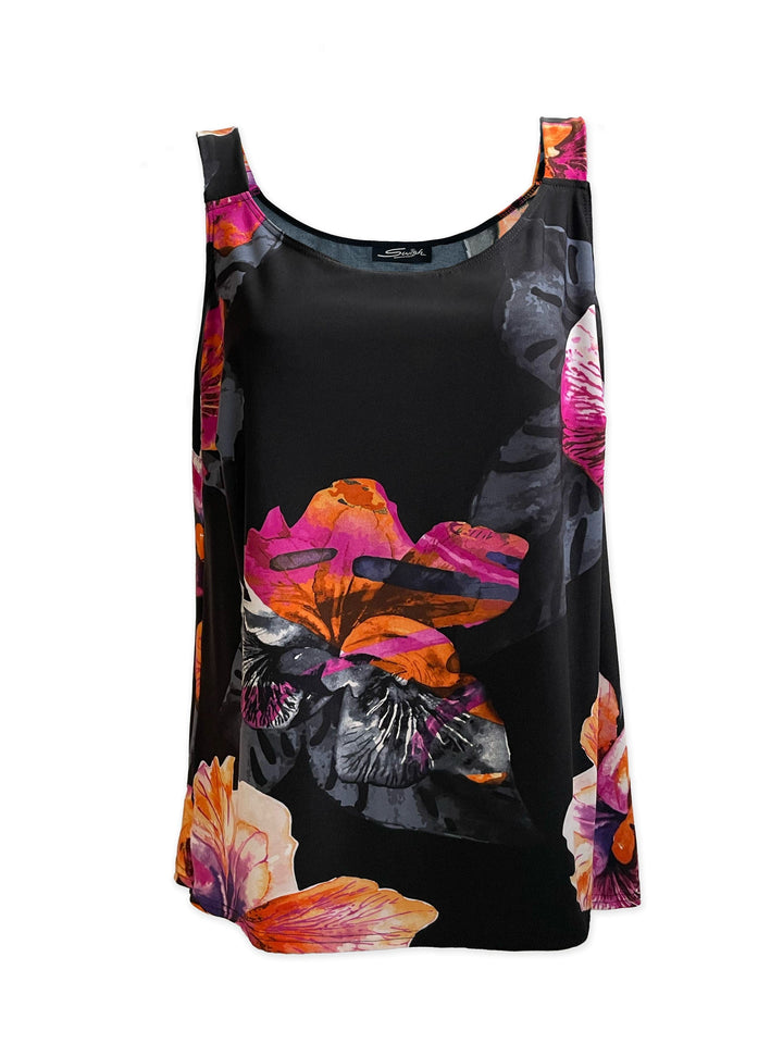 Round Neck Print Jersey Cami - Timeless Blooms