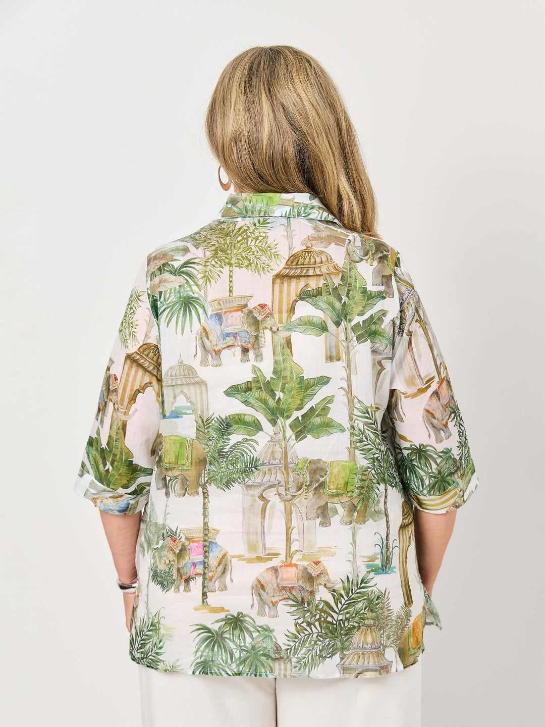 Collared Linen Shirt - Ramie on Safari