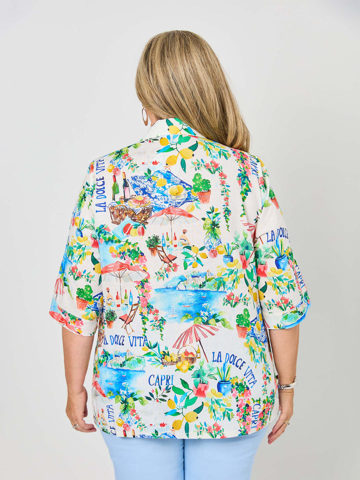 Collared Cotton Shirt - La Dolce Vita