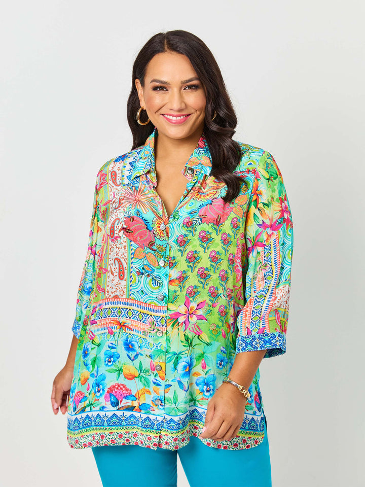 Layla Print Collared Shirt