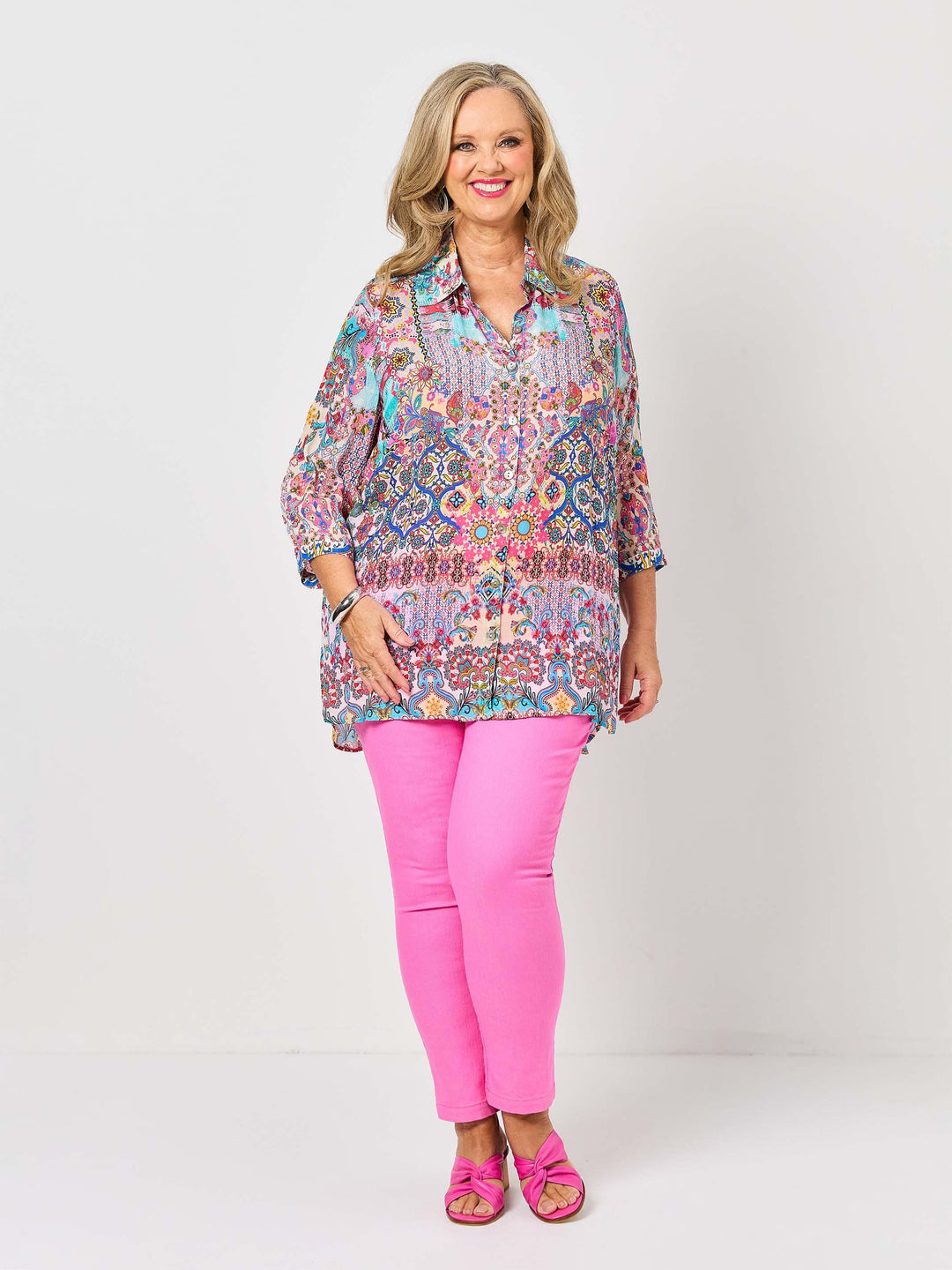 Mia Print Collared Shirt