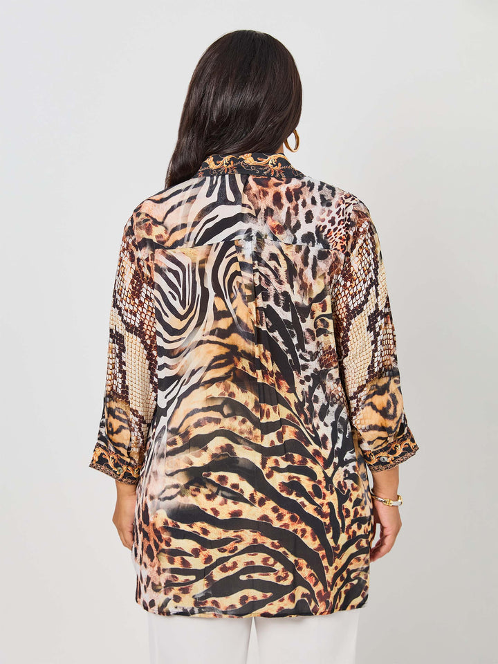 Savannah Print Collared Shirt