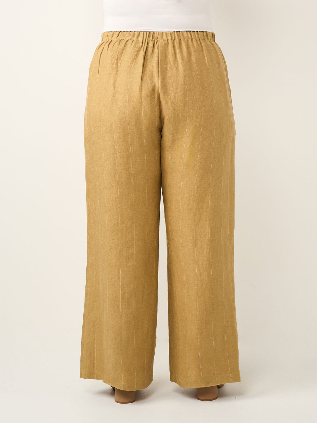 Pinstripe Linen Pant - Sahara