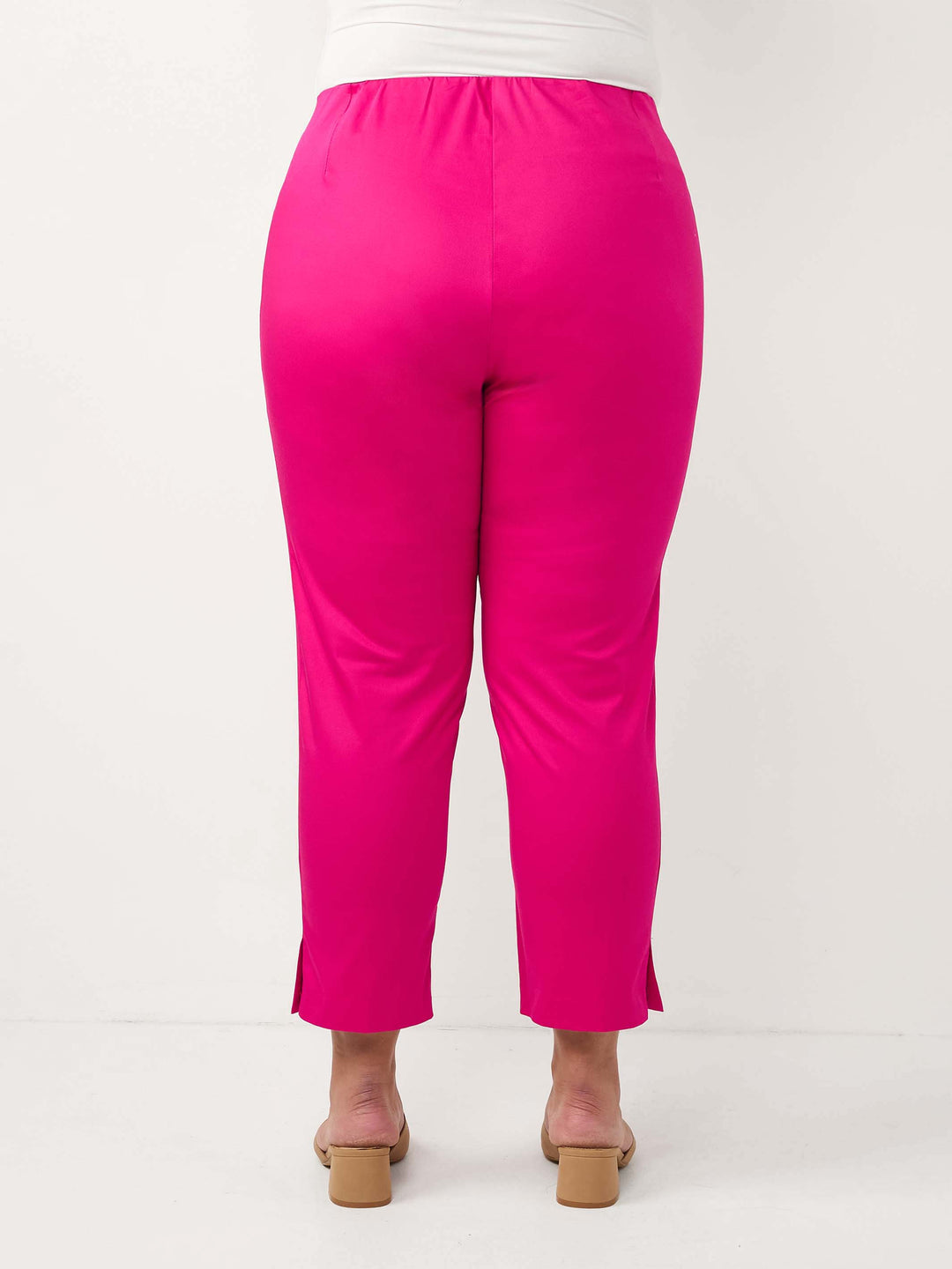 Crop 7/8 Stretch Cotton Sateen Pant - Cerise