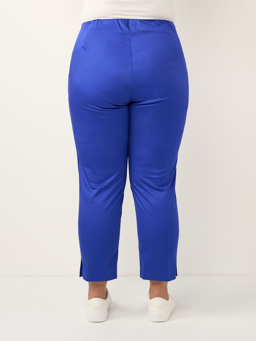 Crop 7/8 Stretch Cotton Sateen Pant - Cobalt