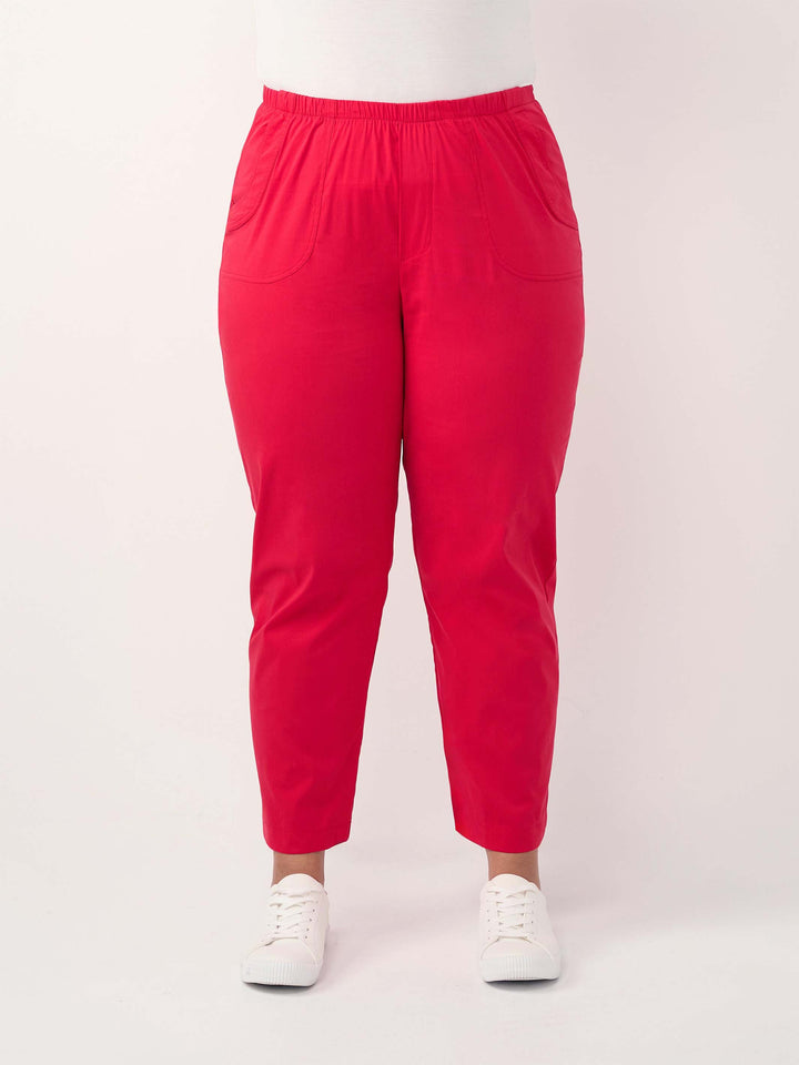 City Cotton Pant - Red