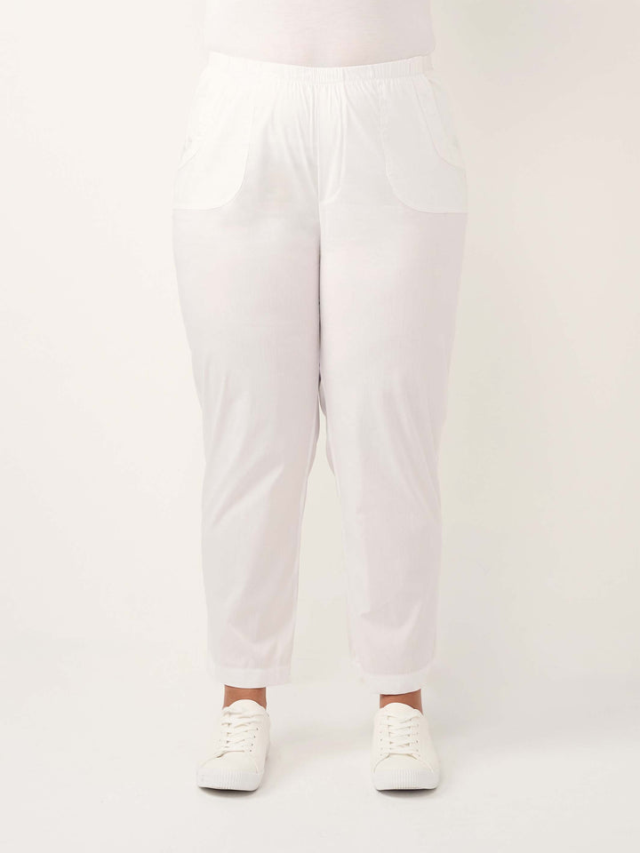 City Cotton Pant - White