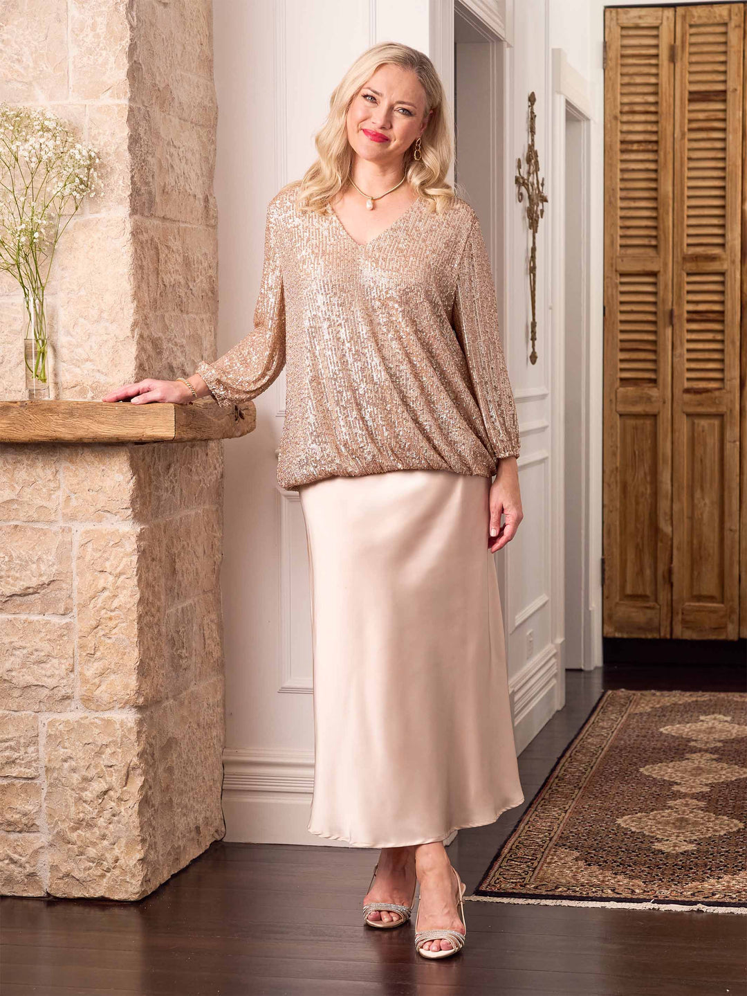 Satin Evening Skirt - Moet