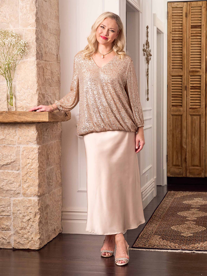 Satin Evening Skirt - Moet