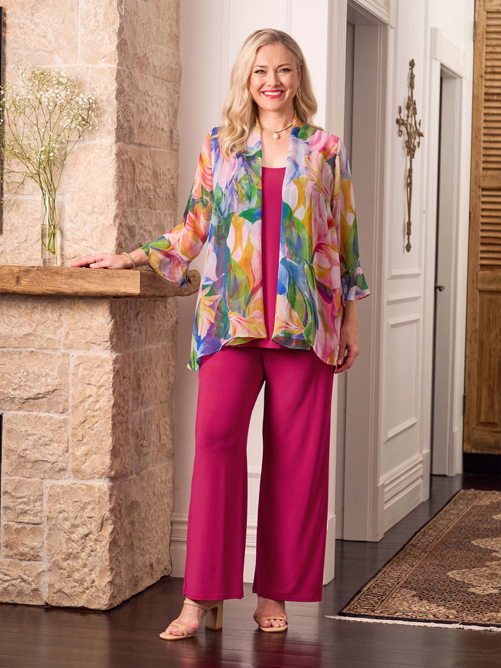 Juliette Sleeves Print Georgette Jacket - Floral Romance