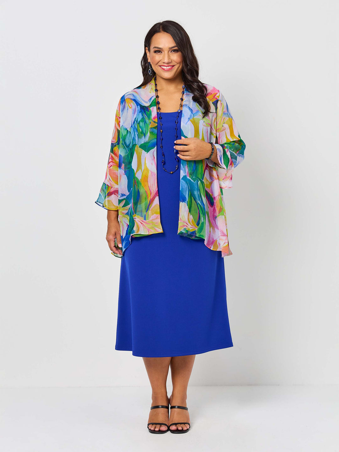 Juliette Sleeves Print Georgette Jacket - Floral Romance