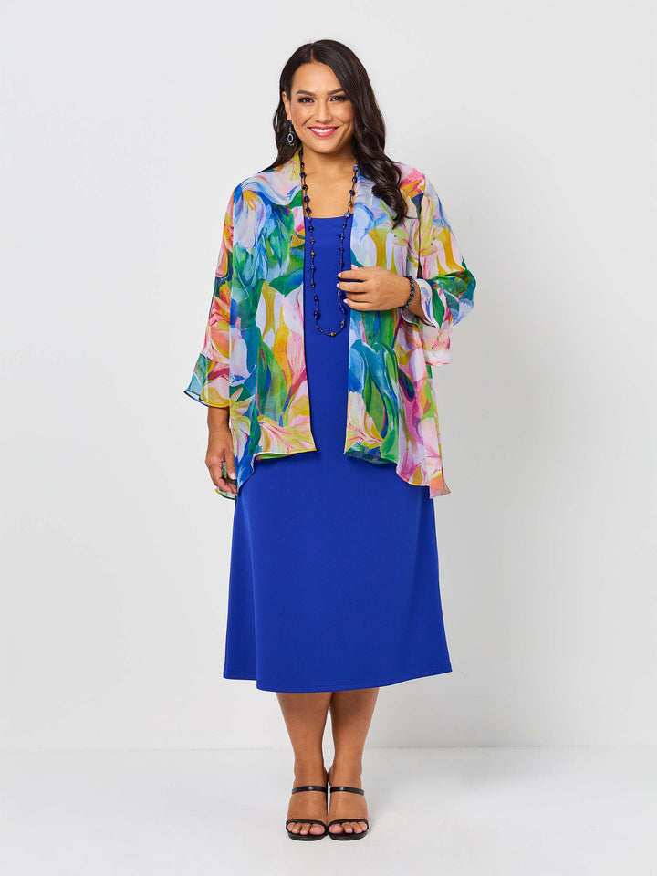 Juliette Sleeves Print Georgette Jacket - Floral Romance