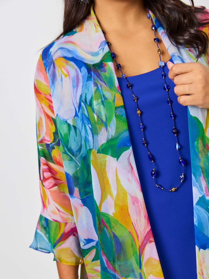 Juliette Sleeves Print Georgette Jacket - Floral Romance