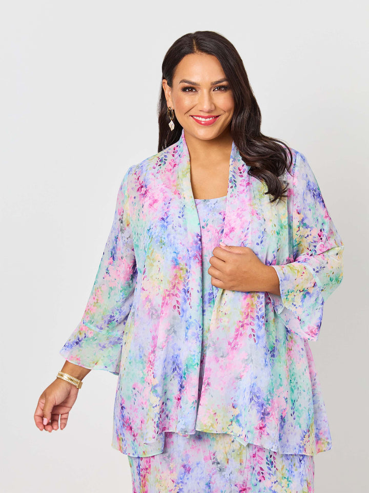 Juliette Sleeves Print Georgette Jacket - English Garden