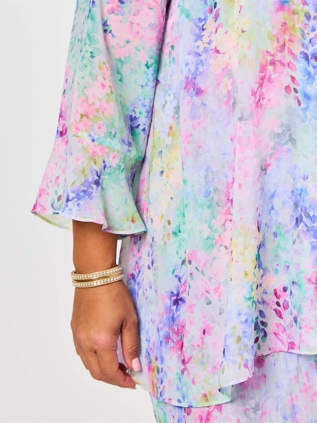 Juliette Sleeves Print Georgette Jacket - English Garden