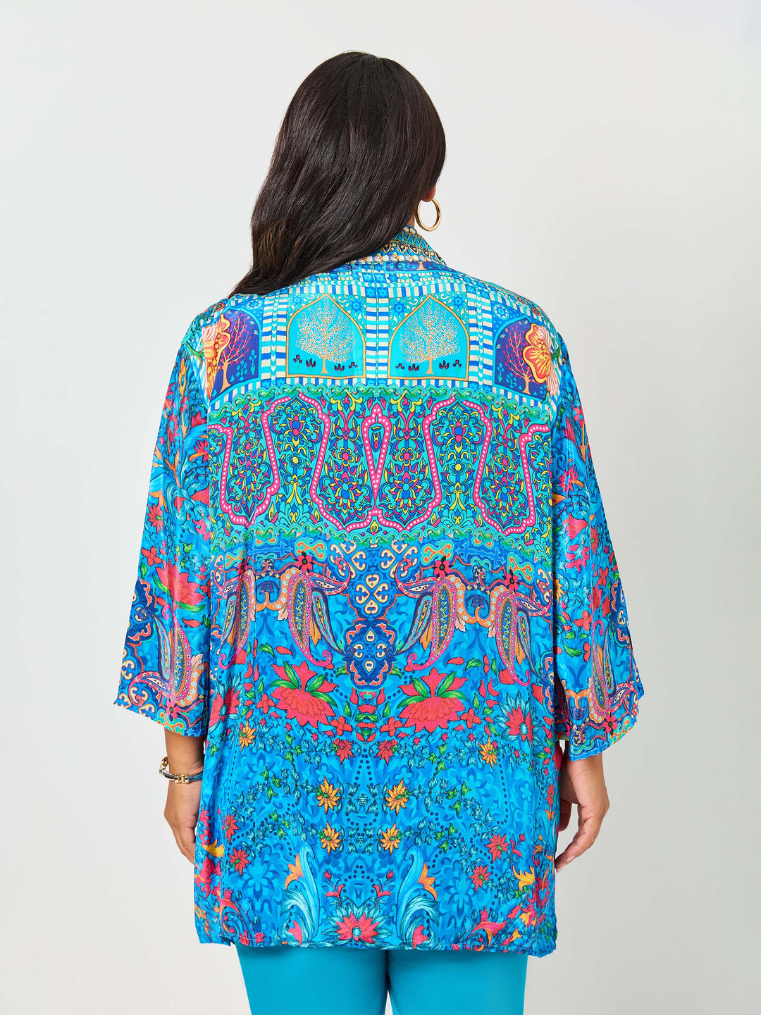Liliana Print Jacket and Cami Set - Blue