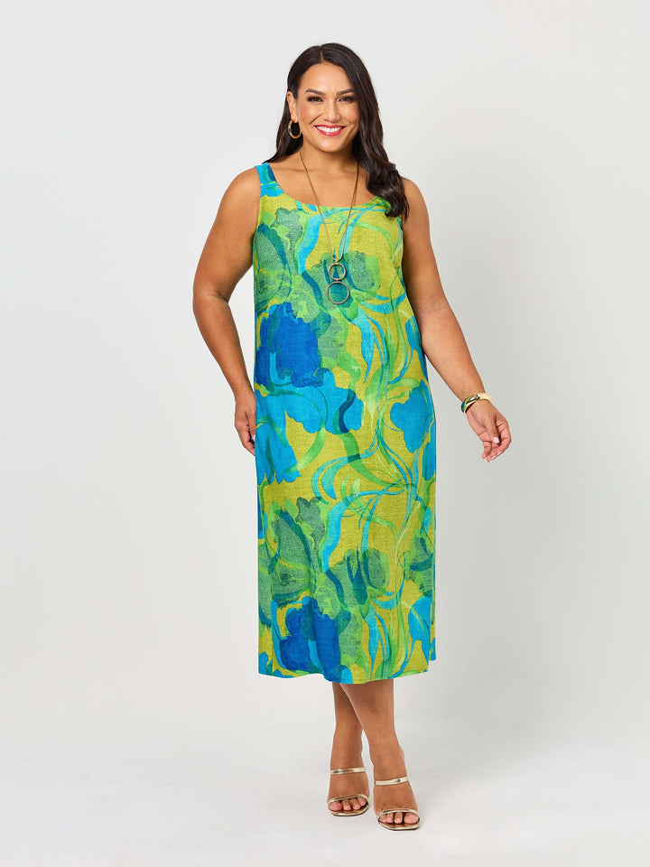 Jersey Print Singlet Dress - Willow