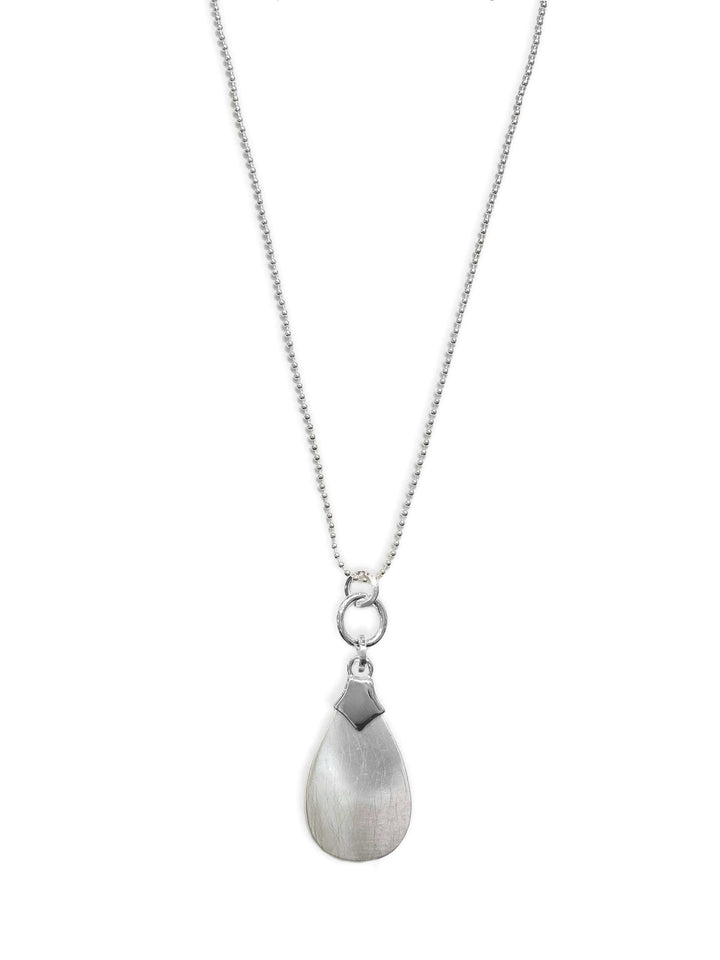 Silver Flat Teardrop