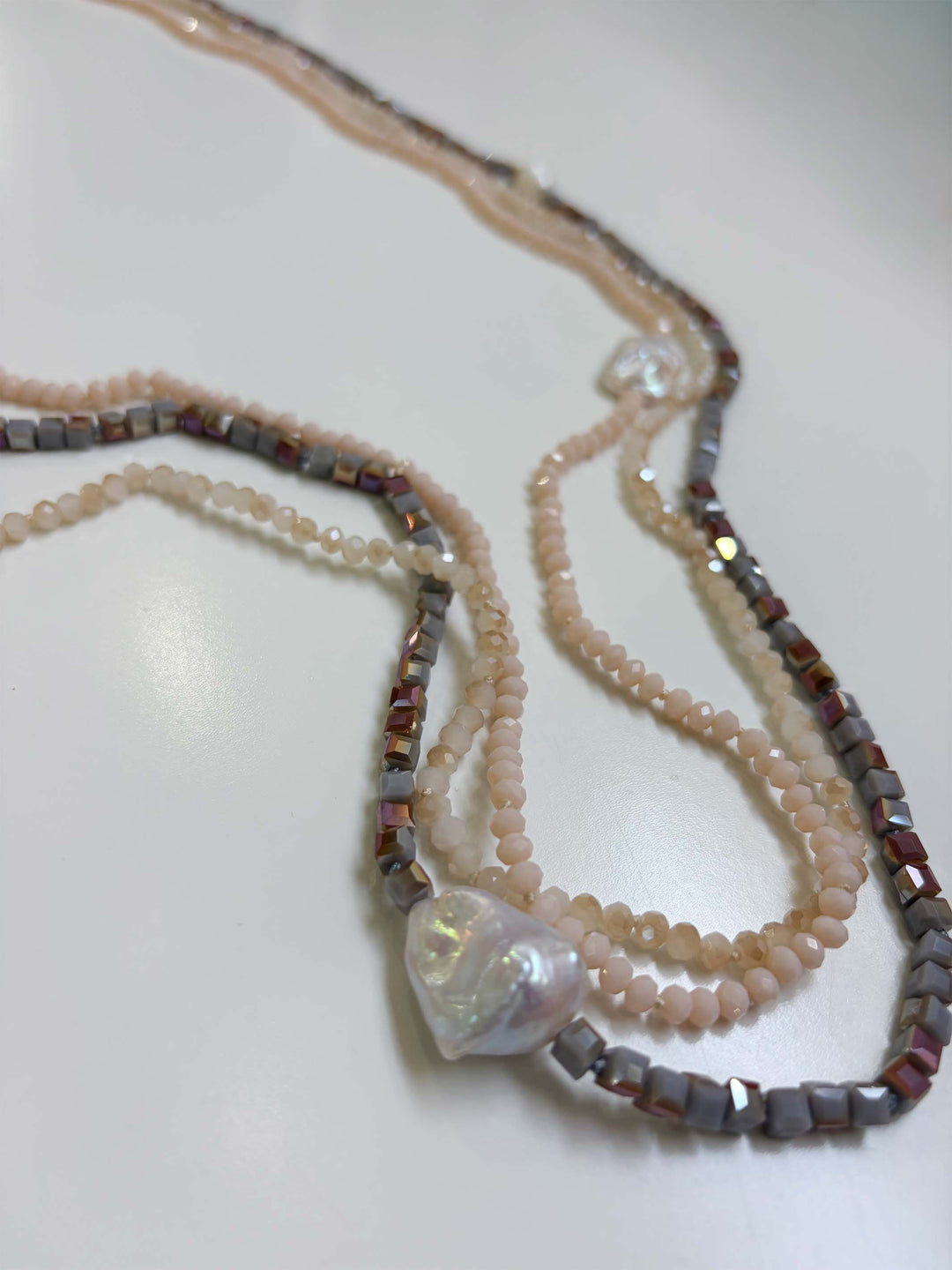 3 Layer Earthy Tones Necklace